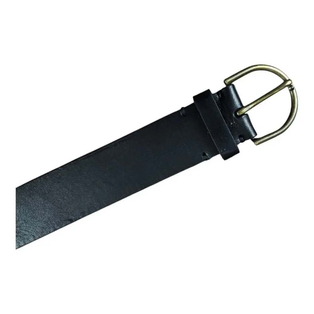 American Eagle mens black belt sz medium Genuine cow leather Y2K casual